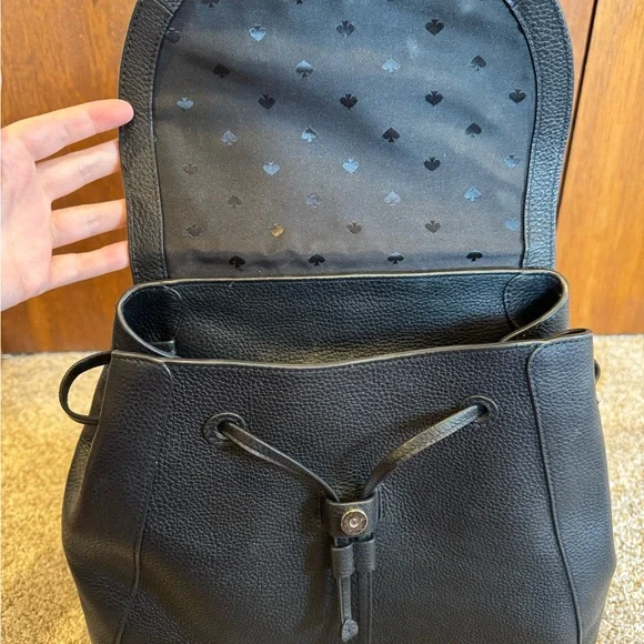 Kate Spade Black Leather Backpack - Picture 3 of 7